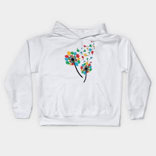 World Autism Awareness Dandelion Awesome Kids Hoodie